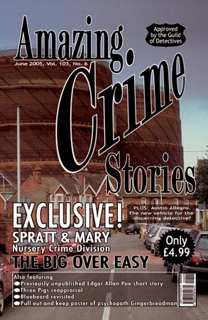 Amazing Crime Stories magazine cover -postcard