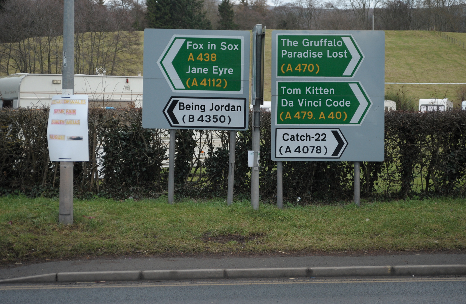 Fiction Island Road Sign