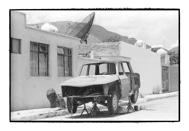 Mexico, 1997 

Car being mended,

Olympus OM2, 85mm, T-max 400..